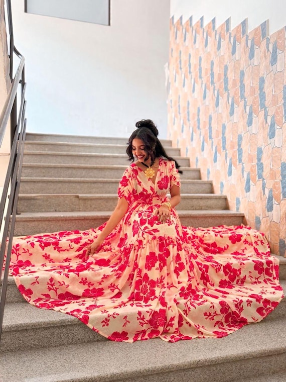 shefun dress design Ethiopian Chiffon Kemis - Handcrafted Flowing Dress