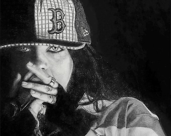 does billie eilish smoke cigarettes Billie Eilish Hand-Drawn Artwork- Inspired by Her Concert Photos- Billie  Eilish Art Print- Billie Eilish Fan Art