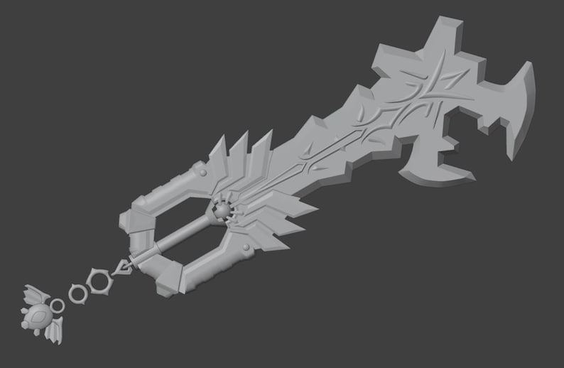 Darkgnaw Keyblade Upgrade +25 - Kingdom Hearts Union X - STL Print ...