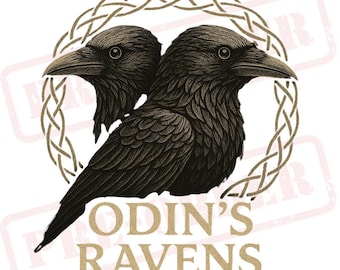 Odin's Raven Art: Norse Mythology PNG SVG JPG (Digital Download)