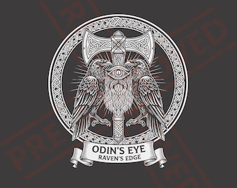 Odin's Eye Raven Design • Viking Norse Clipart (PNG SVG)