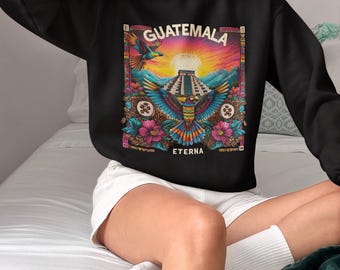 Guatemala Mayan Art Print: Quetzal Bird & Pyramid (Digital Download)