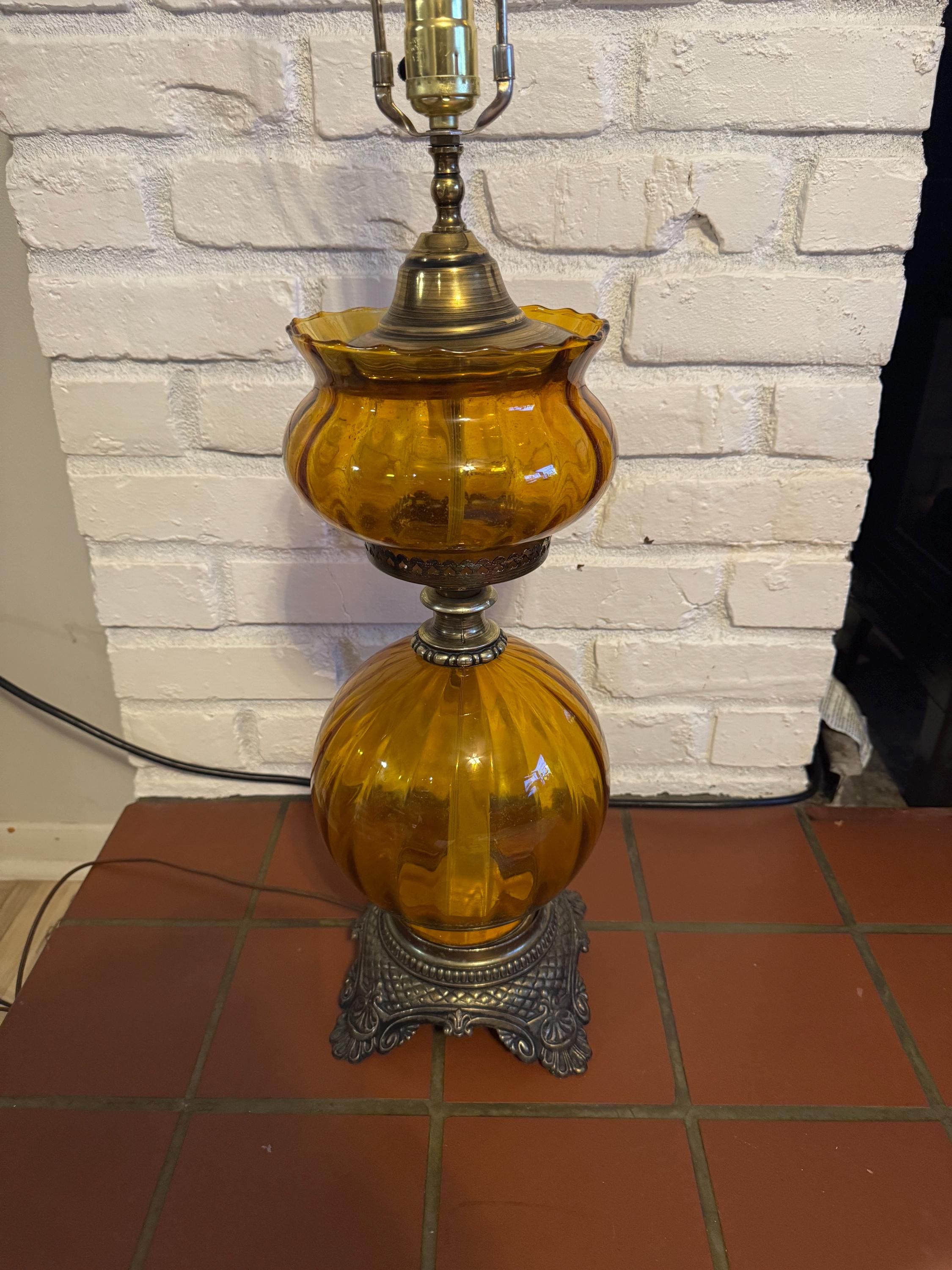 70s 70s California Amber lamp Sphere Light Sphere - Etsy Canada