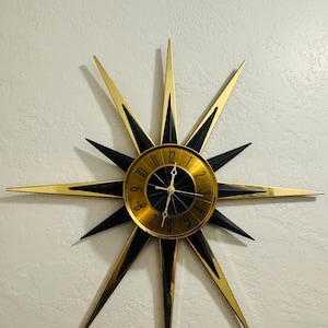 Mid Century Elgin Starburst Clock