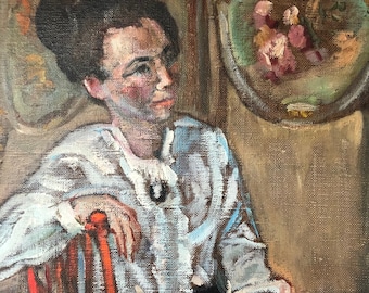 Original Small Oil Portrait Painting