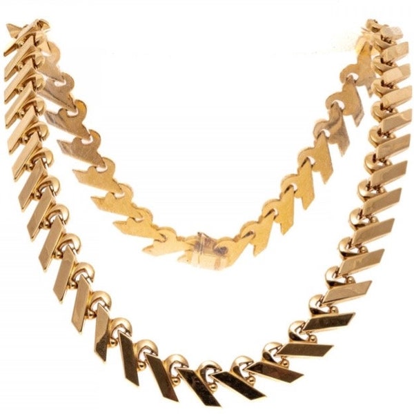 Vintage 18K Gold Collar Necklace