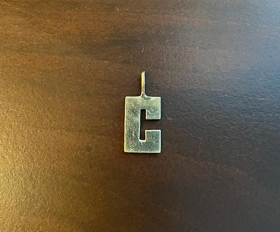 Vintage 14K ‘C’ Block Initial Charm - image 6