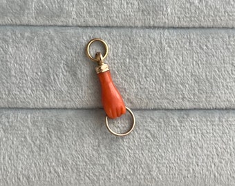 Antique Coral Hand Charm