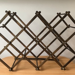 Vintage Brass Expandable Wine Rack