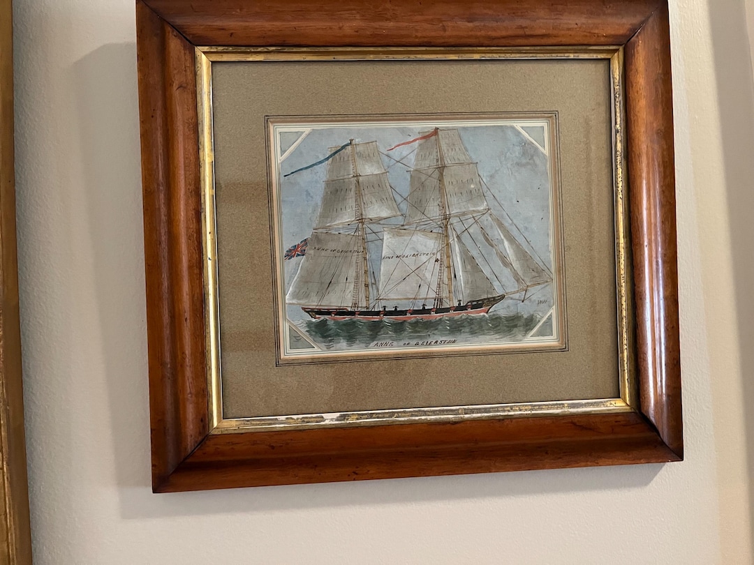 Antique Ship Watercolor Painting - Etsy