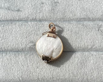 Antique Mother of Pearl Loupe Pendant