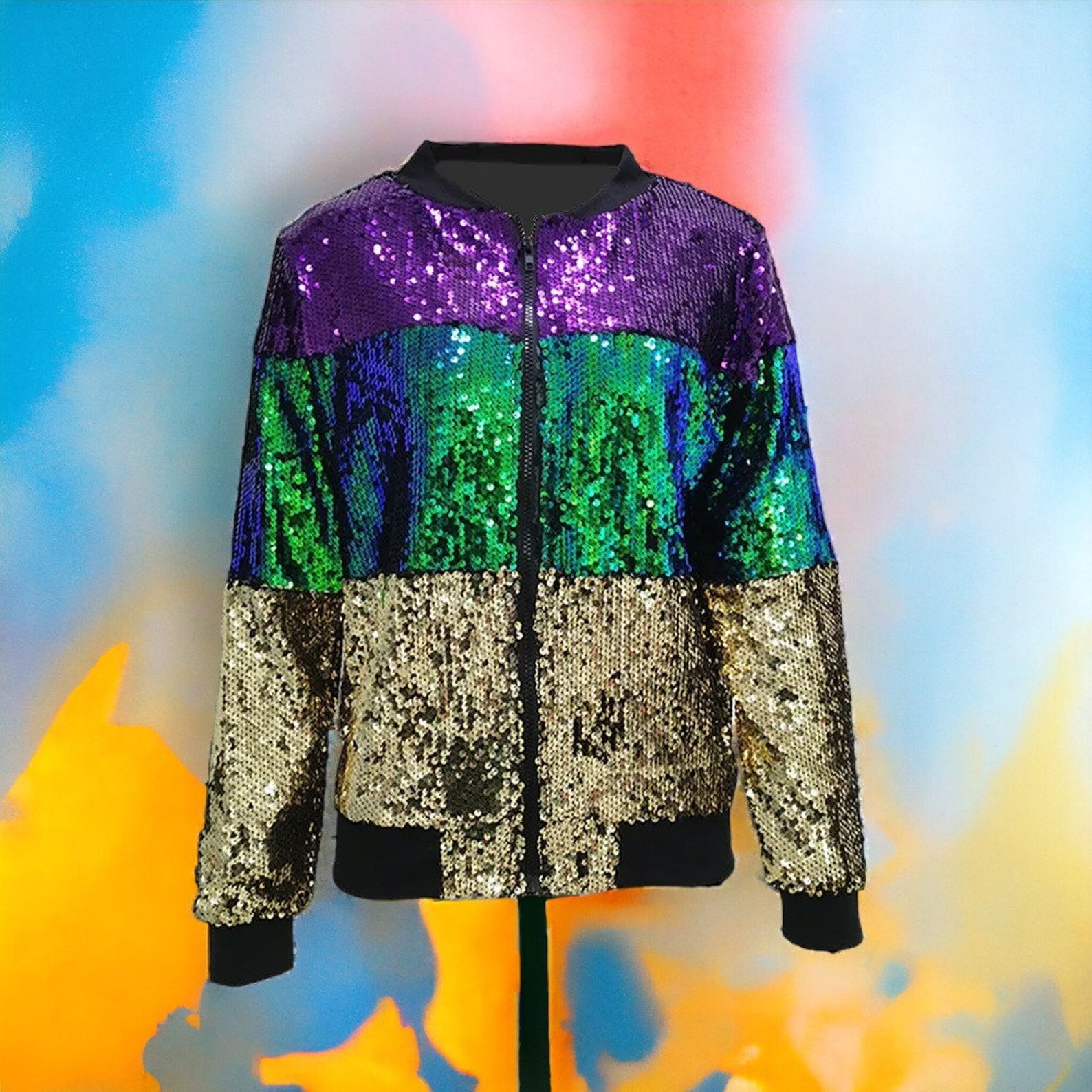mardi gras sequin jacket toddler