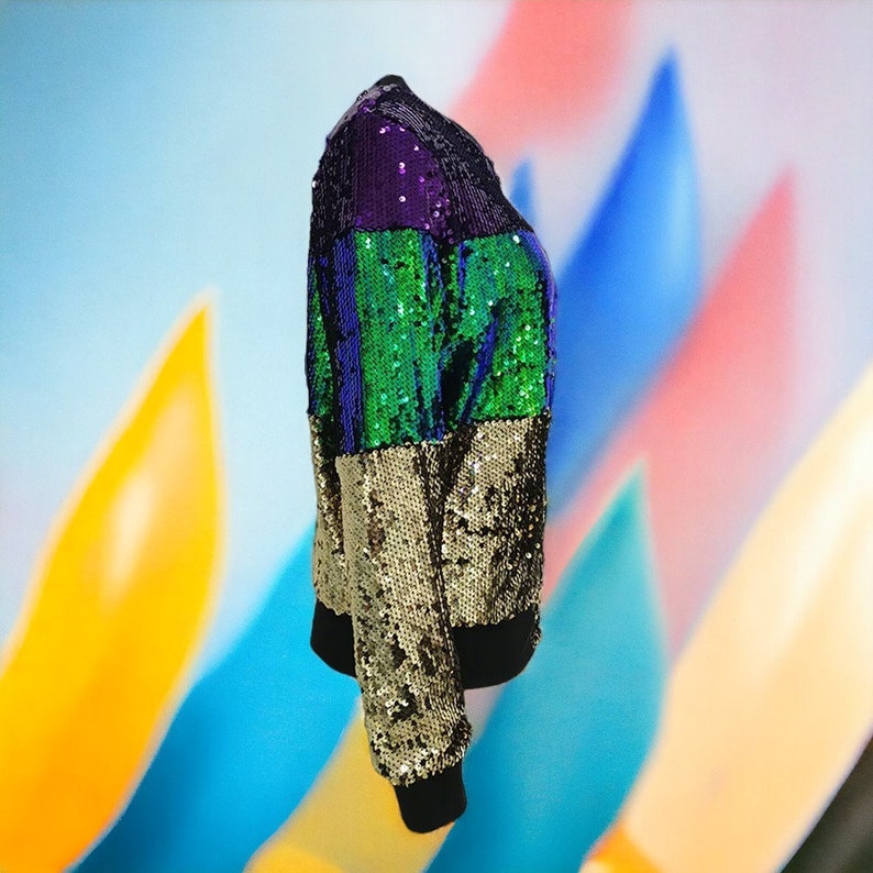 girls mardi gras sequin jacket