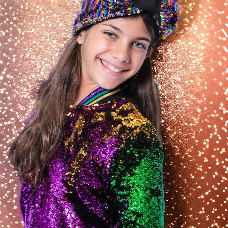 mardi gras sequin jacket