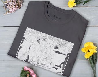 Camiseta gráfica unisex "Vintage Angels" de Macross, estilo suave
