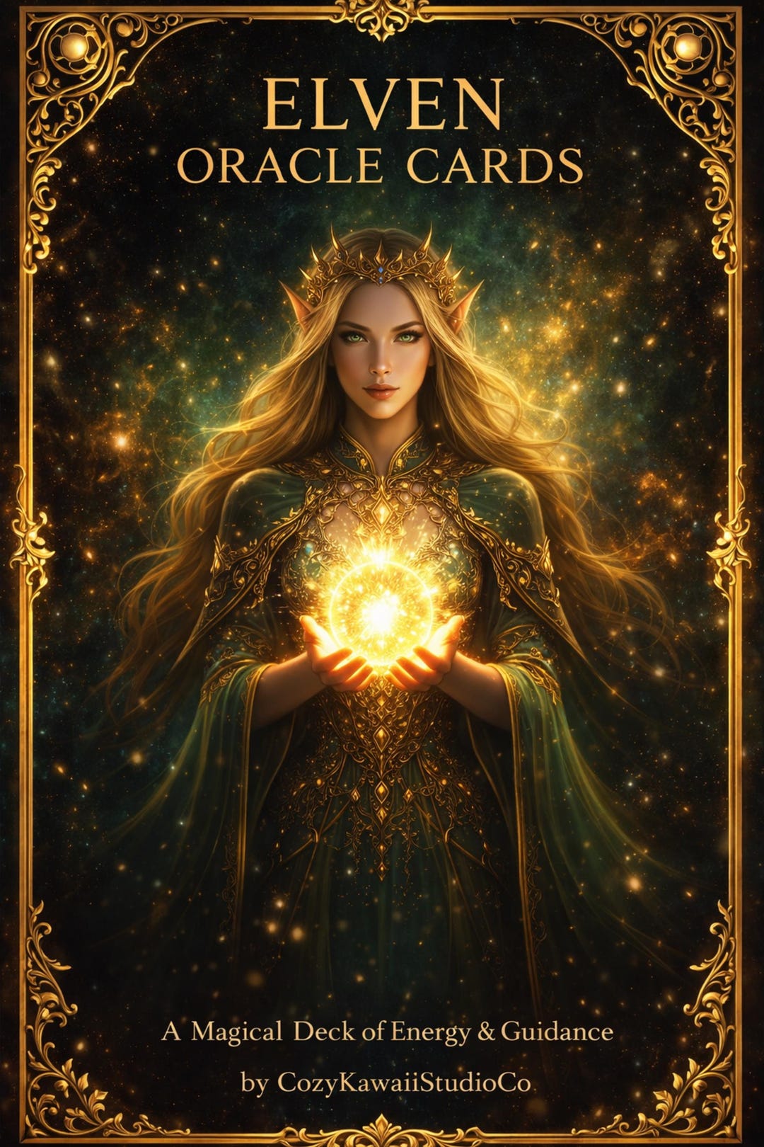 Elven Oracle Cards Printable PDF, Fantasy Art Spiritual Guidance Deck ...