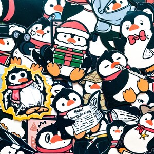 50 Random Cartoon Penguin Stickers, Cute Animal Stickers, Kawaii Penguin Stickers, Waterproof Stickers for Journal, Scrapbook, Kids Stickers