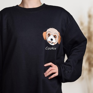 Custom Pet Embroidered Sweatshirt, Dog Sweatshirt, Personalized Gift For Mom, Custom pet sweatshirt, Custom Pet shirt, Girlfriend Gift