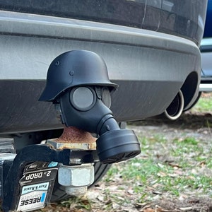 YAMSLAM Trailer Hitch Cover, With Steel Helmet And