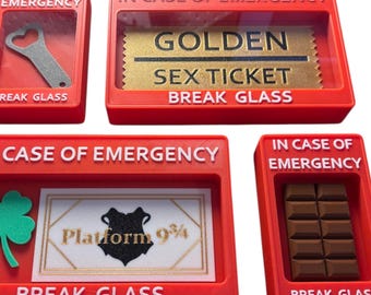 Funny Emergency Shadow Box Gift – 3D Printed Gag Décor