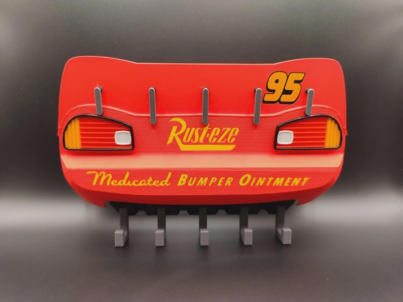 Cartoon Race Car Key Holder – Red Wall Organizer With 6 Hooks - Etsy