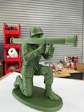 XL Soldier Figurine – 8” Tall Army Man Statue – Military Decor for Office, Garage, or Man Cave