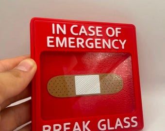 Break Glass In Case Of Emergency Bandage Box | Funny 3D Printed Desk Decor