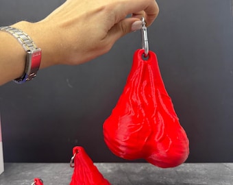 Hitch Ball Keychain & Motorcycle Accessory, Funny 3D Printed Hanging Charm, 3 Sizes