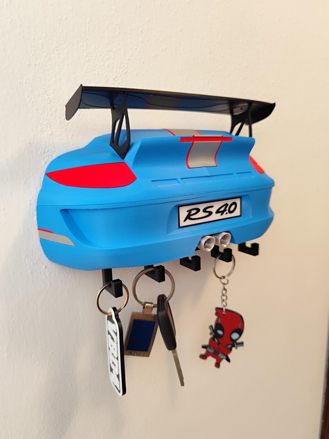 Sports Car Key Holder With Spoiler – Racing Garage Organizer - Etsy