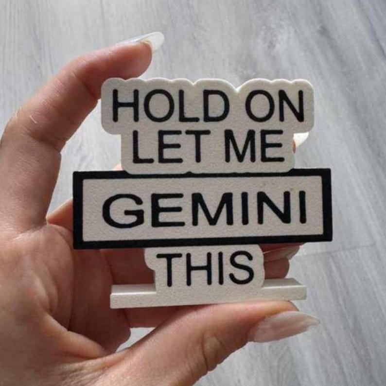 Funny ChatGPT Desk Sign – Office Humor Decor, Programmer Gift GEMINI