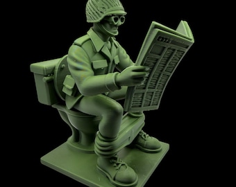Off Duty Trooper XL Soldier Figurine – Tall Army Man Statue