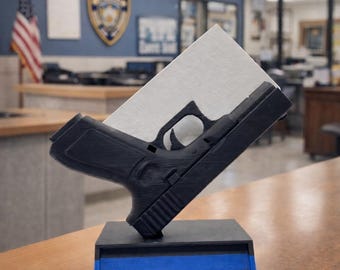 Business Card Holder - Thin Blue Line Police Desk Accessory