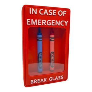 Crayola Military Emergency Planning Kit Red & Blue Crayons in Tactical Display Box