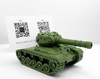 Tank Business Card Holder – Military Desk Organizer Gift