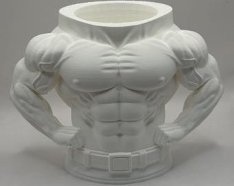 Muscle Torso Pen Holder, Funny Desk Organizer, Gym Office Pencil Cup, 3D Printed