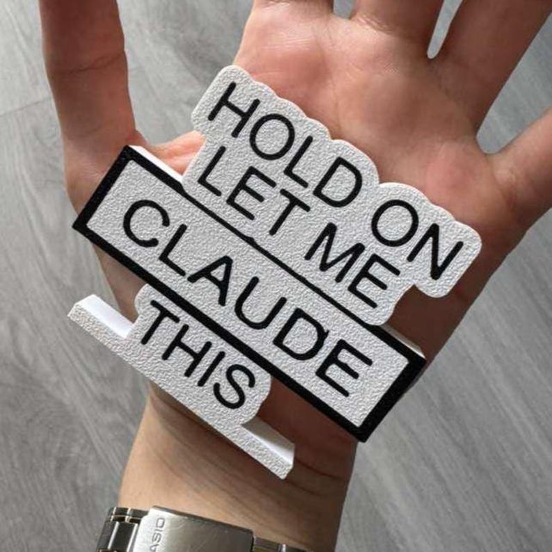 Funny ChatGPT Desk Sign – Office Humor Decor, Programmer Gift CLAUDE