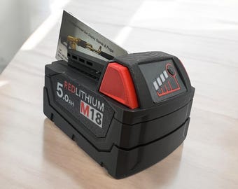 18V battery inspired Business Card Holder