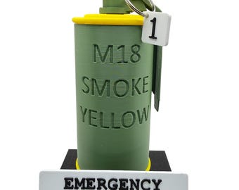 Emergency Meeting Escape Smoke Grenade Desk Decor | Funny Office Gag Gift | Boss Coworker Gift | Available in Red & Yellow