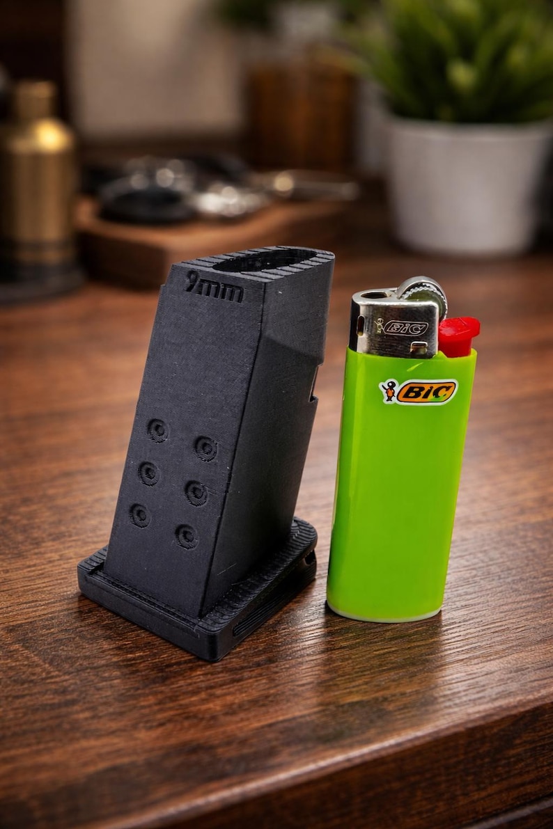 9mm Magazine Lighter Holder for Bic-style lighters image 1