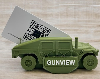 Military Humvee Business Card Holder – Customizable & Unique Desk Accessory