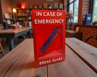 Crayola Military Emergency Planning Kit Red & Blue Crayons in Tactical Display Box