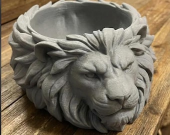 Lion Catchall Tray 3D Printed Desk Organizer Key Bowl Entryway Decor
