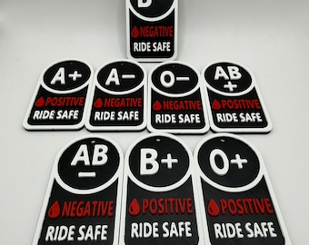 Blood Type Motorcycle Keychain | Emergency Medical ID Keychain | Ride Safe Gift for Riders | Personalized Blood Type Tag | Biker Gift