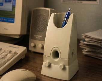 Retro Computer Speaker Pen Holder | 90s Y2K Nostalgia Desk Decor
