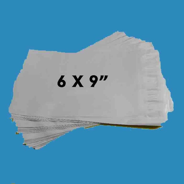 25 Poly Mailers Non-Fragile Use Only. 25 White Mailing Envelopes Polyethylene 6 x 9". 4536