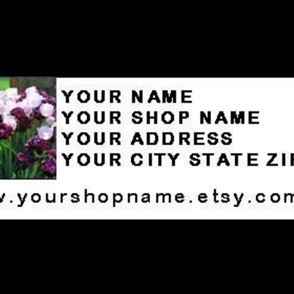 30 PERSONALIZED Return Address Labels. One Sheet of White 1-Inch Labels. COLOR Picture 887