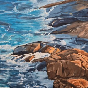 Rocky shore | Original Oil painting 18&quot;*24&quot; | Wall decor