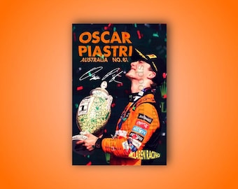 Oscar Piastri F1 Sticker | Signature Photo Card Design (2"x3")