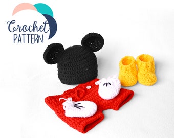 mickey mouse baby booties