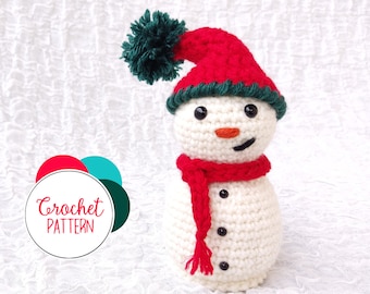 Crochet PATTERN - Snowman Christmas Ornaments - Amigurumi Pattern - Christmas Gifts Idea - MERRY CHRISTMAS :)